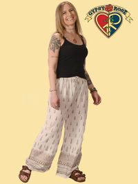 Terrapin Moon Apparel - Ladies Clothing Shop - Gypsy Rose - Indian Print Relaxed Pants