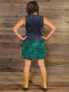 Jayli Clothing - DON’T EASE DRESS Cotton Lycra Batik Mini Dress w/ Hand Paint