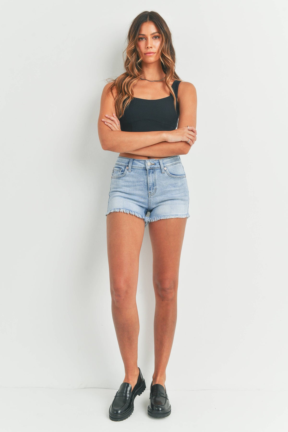 Just USA Jeans - Mid Rise Fray Short - Clothing Shop - Terrapin Moon Apparel