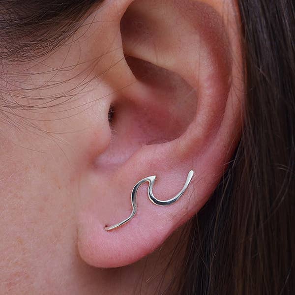 Nina Designs - Sterling Silver Wave Ear Climber