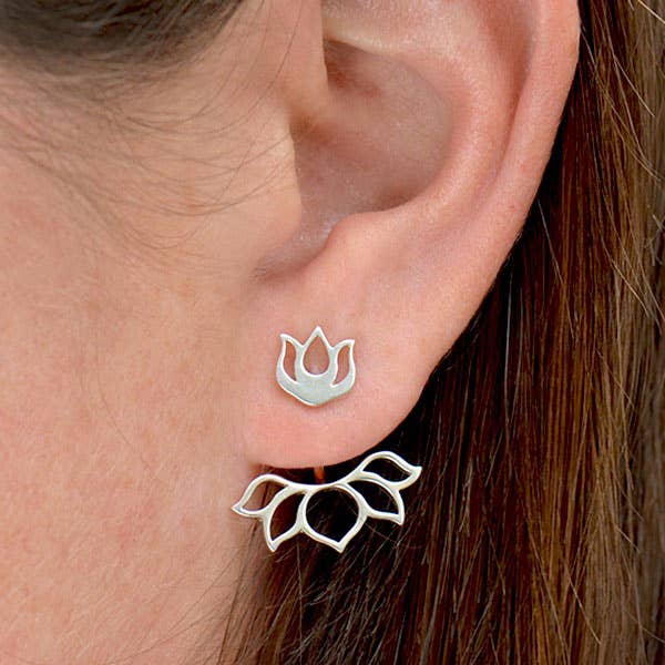 Nina Designs - Sterling Silver Lotus Ear Jacket