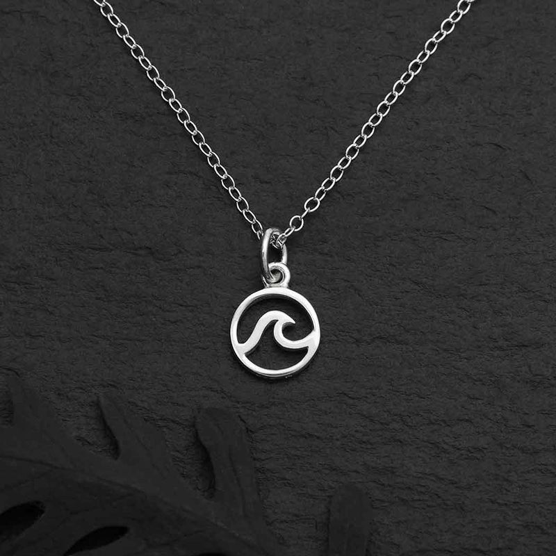 Nina Designs - Sterling Silver 18 Inch Wave Necklace